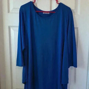 Southern Charm Blue 3/4 Sleeve Tunic Top / Size 2XL